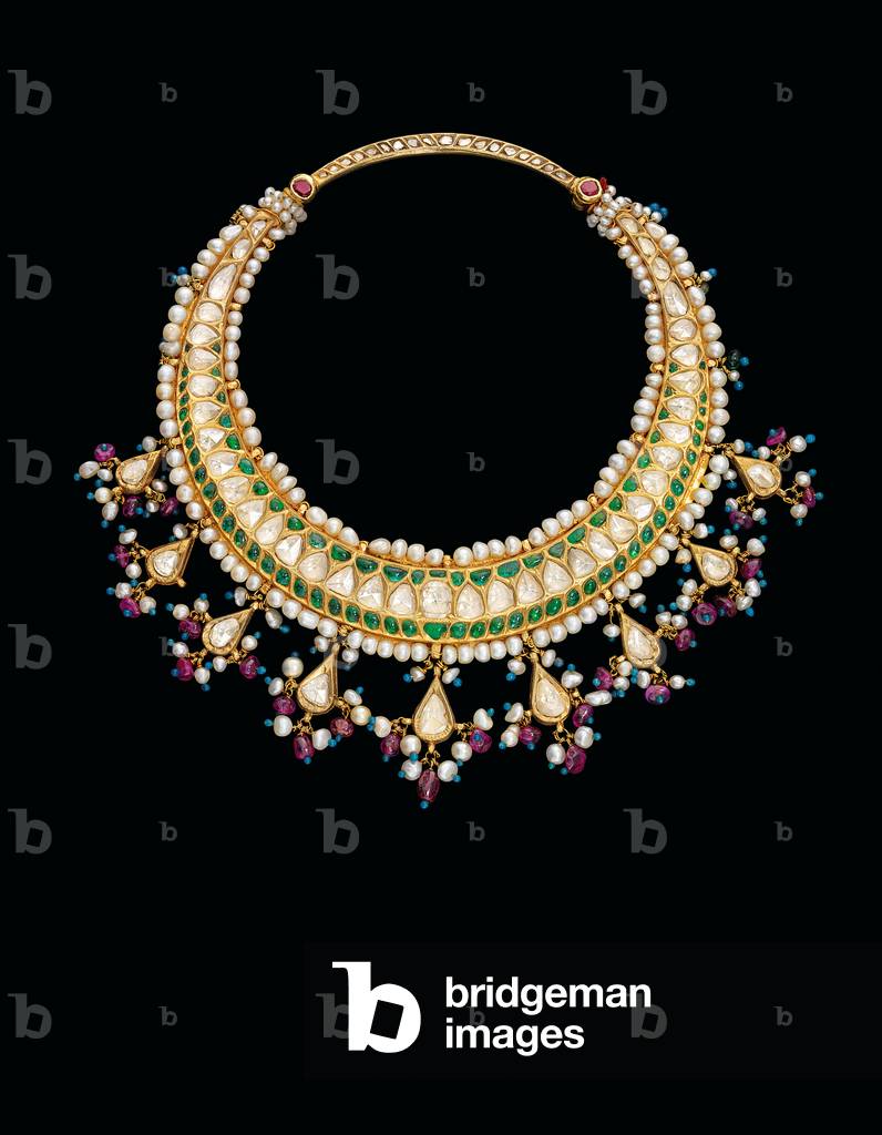 A child's necklace (Hasli), North India, late 19th century (gold & gemstones)