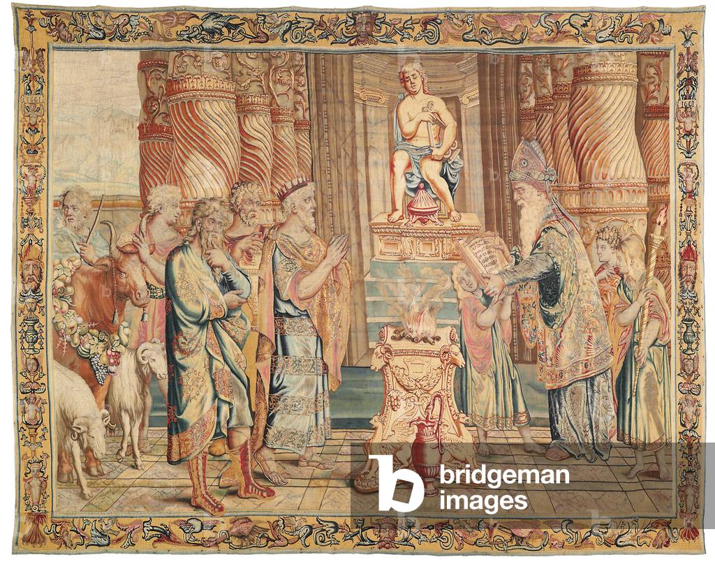 Mythological tapestry, Paris, 1661 (metal thread, wool & silk)