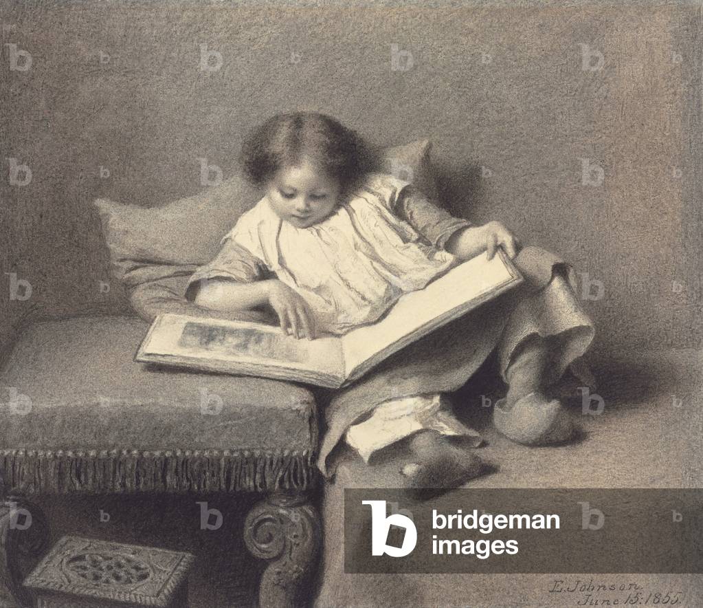 The Picture Book, 1855 (charcoal on paper)