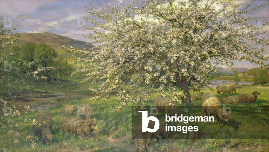 An Orchard in Wales by Henry William Banks Davis