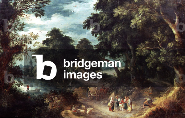 Bild von Gemälde "Bewaldete Flusslandschaft", 17. Jahrhundert von Abraham Govaerts