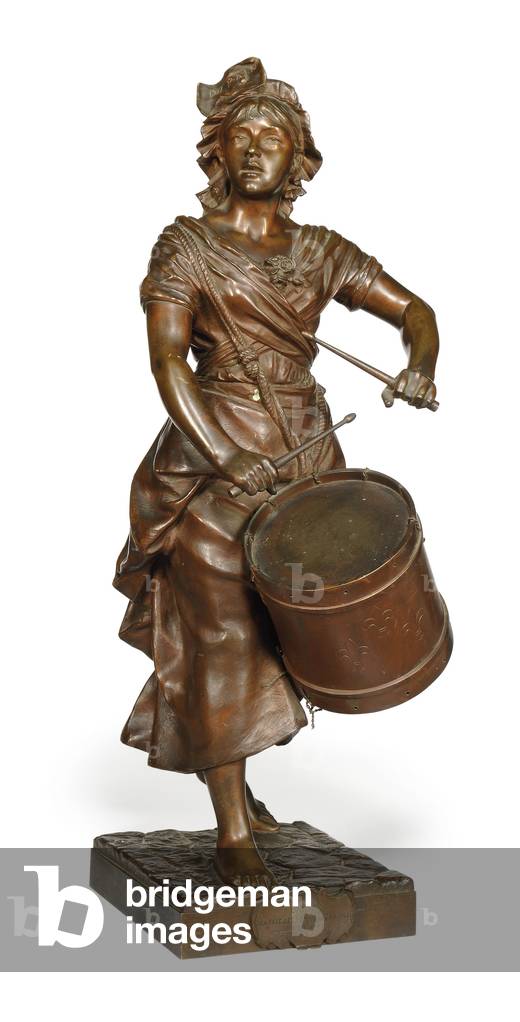 Figure of a Drummer Girl 'Louison', late 19th century (bronze)