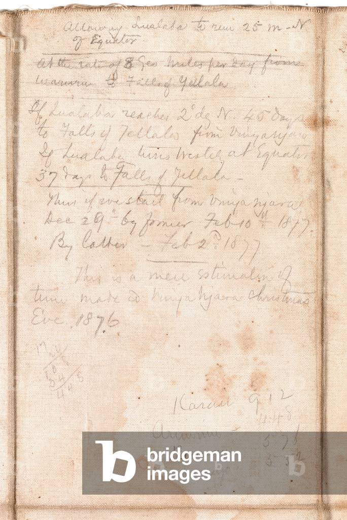 Page from an album belonging to Henry Morton Stanley