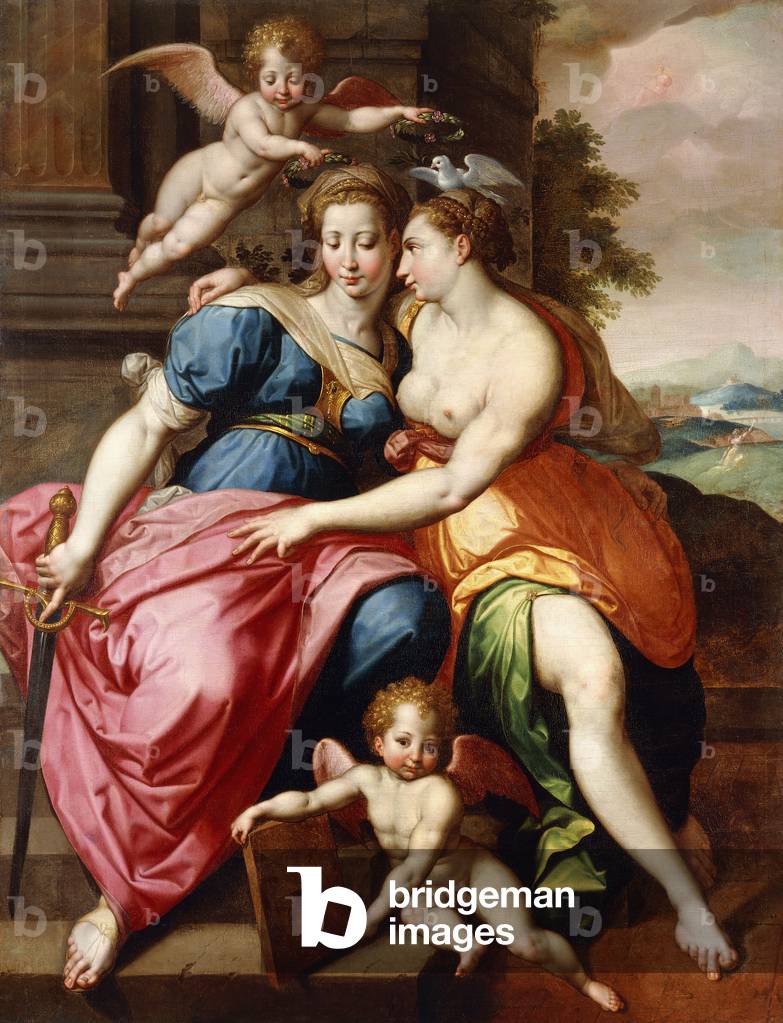 An Allegory of Truth and Justice (The Psalm of David, LXXXIV, 10-11),  (oil on canvas)