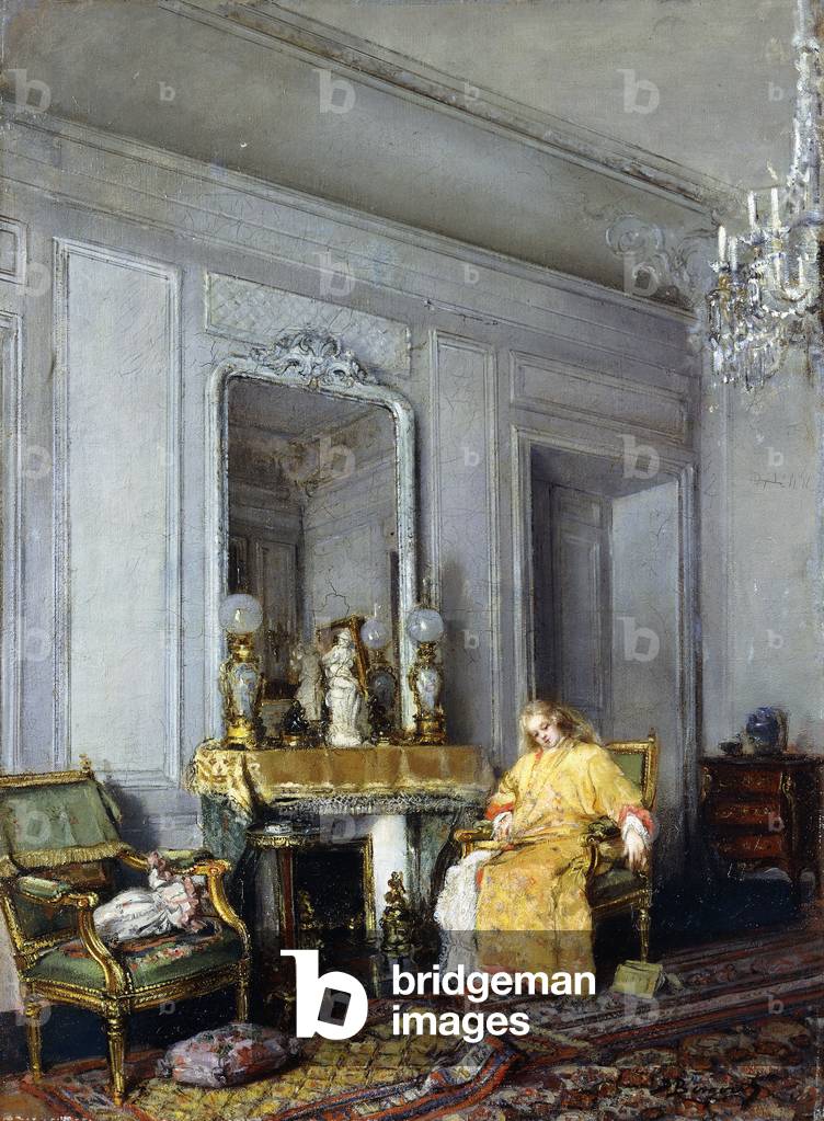 A Moment's Rest, (oil on canvas)