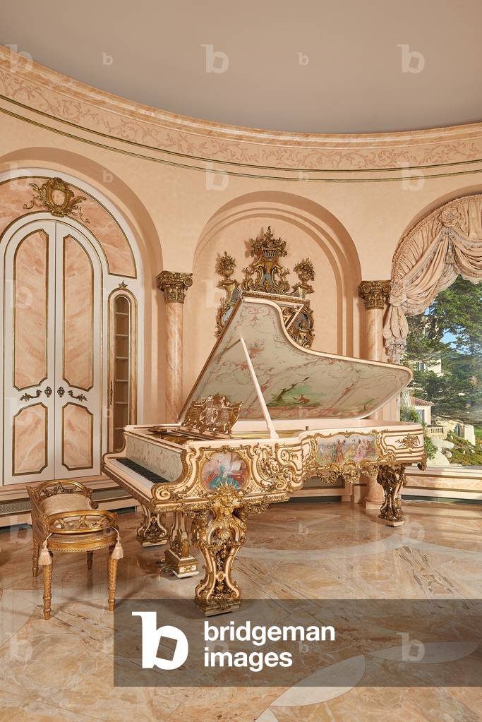 Fine concert grand piano, c.1894 (giltwood & polychrome-painted wood)