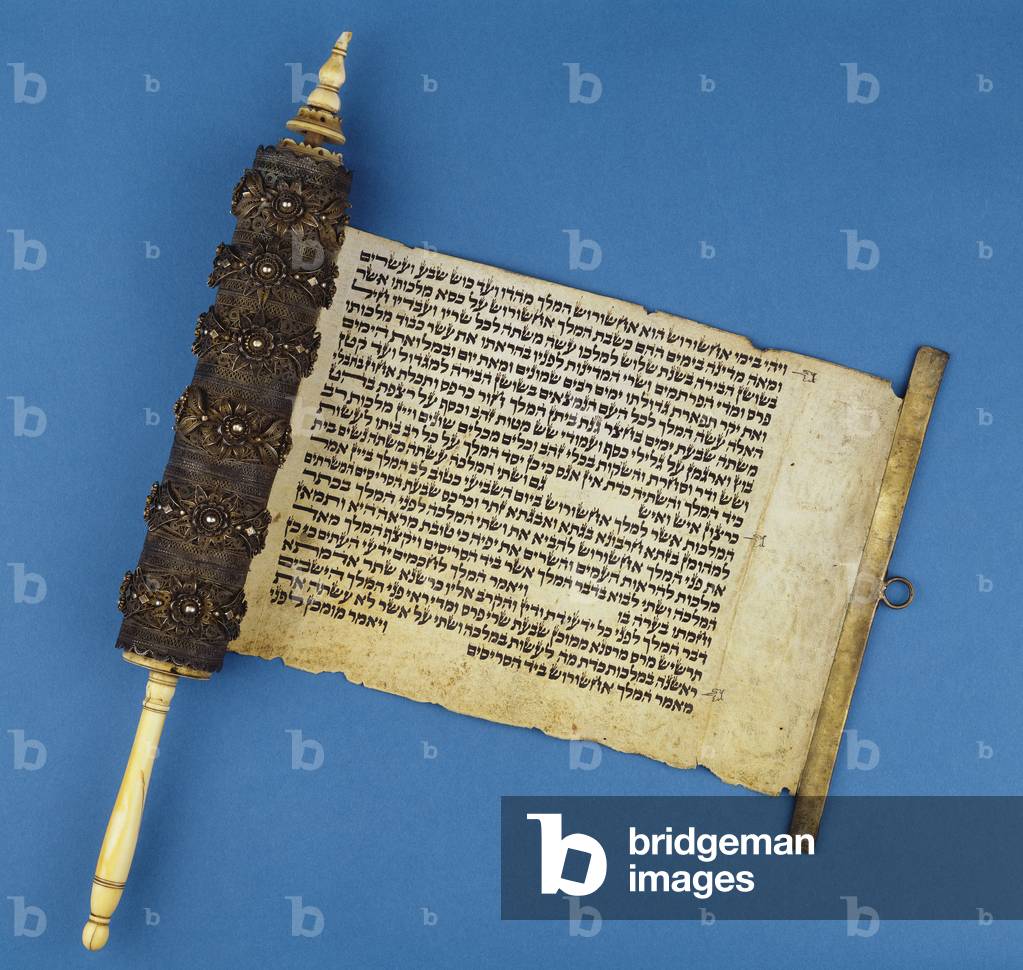 A filigree silver and ivory cased Megillat Esther (silver, ivory)