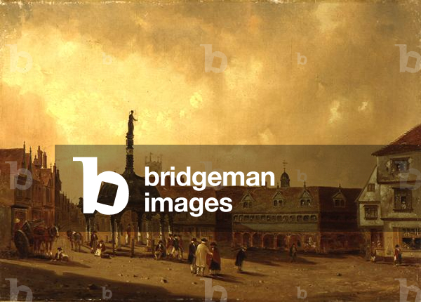 View of The Cornhill, Ipswich (oil on canvas)