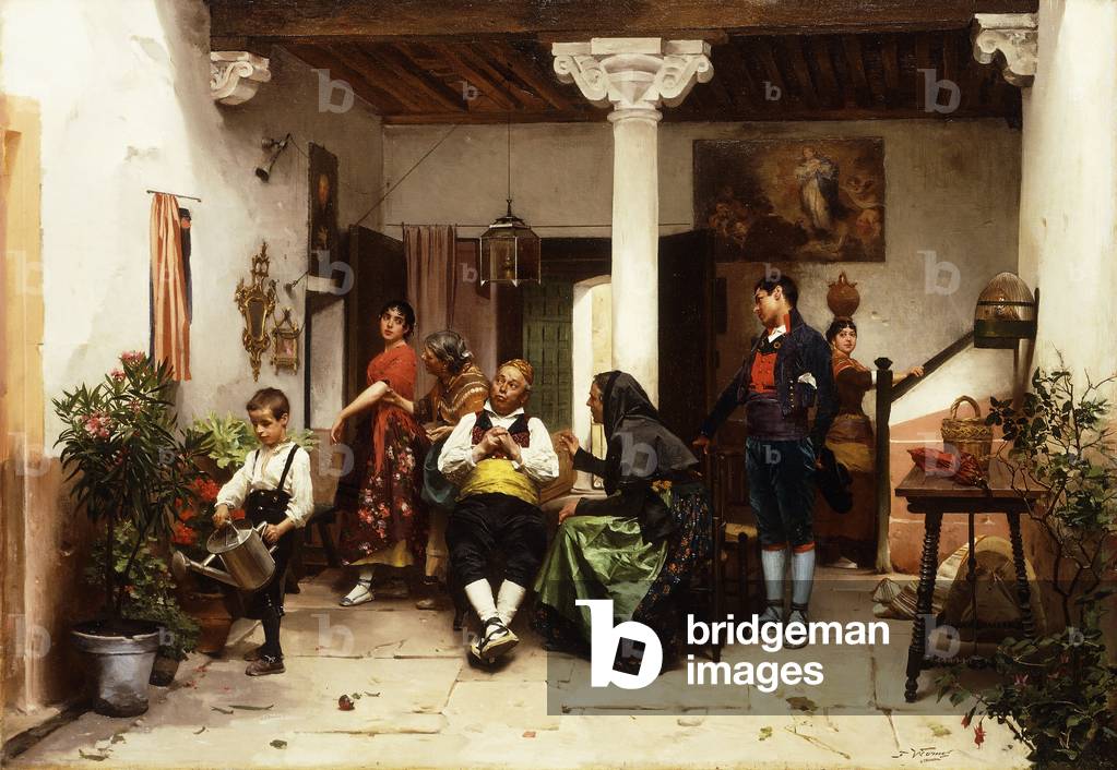 A Proposal of Marriage,  (oil on canvas)