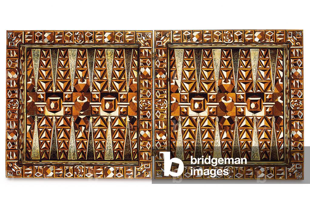 South German marquetry games box, from Augsburg or Nuremberg, late 16th-early 17th century (ebony, ivory, mother-of-pearl, walnut & fruitwood)