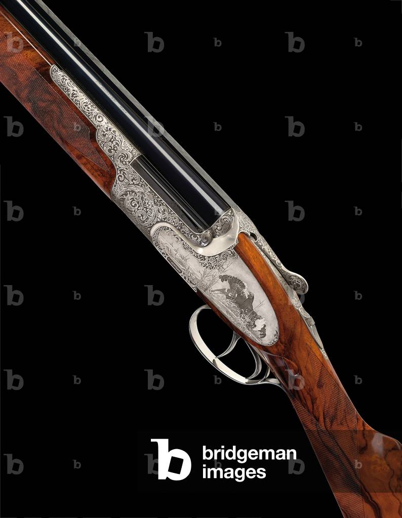 Torcoli and Ferrante-engraved 12-bore 'gullwing' over-and-under sidelock ejector gun by Flli. Bertuzzi (wood & metal) (see also 1109027-8)
