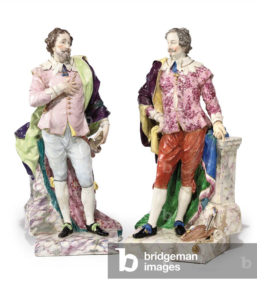 Two historical figures of gentlemen, c.1810 (pearlware)