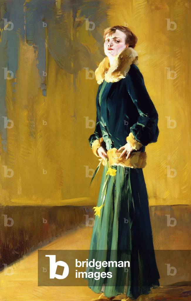 La Dama in Verde, (oil on canvas)