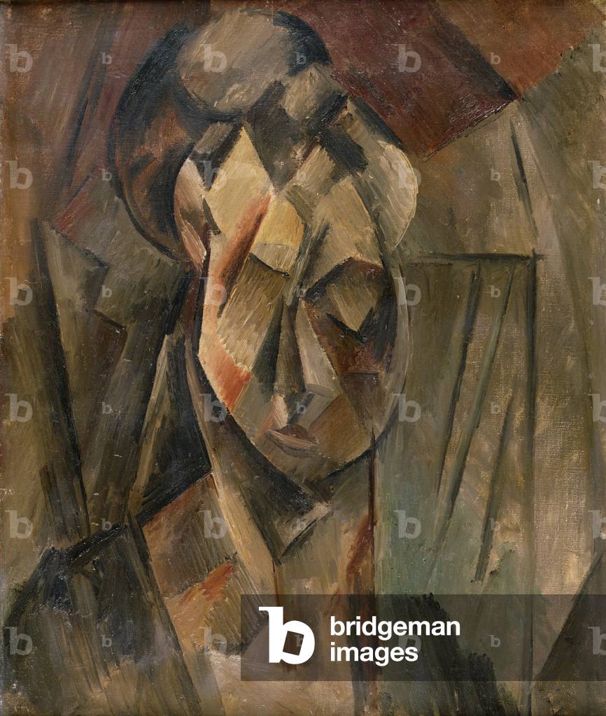 Testa di donna (olio su tela)