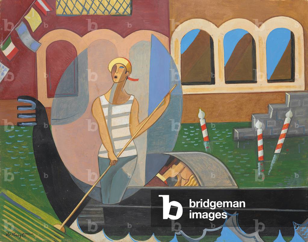 Venice  (tempera over pencil on masonite)