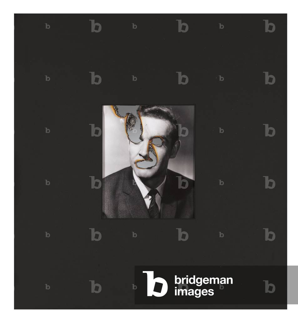 Self Portrait of You + Me (Sean Connery), 2006 (cut-out colour coupler print with smoke and mirror on artist mou)