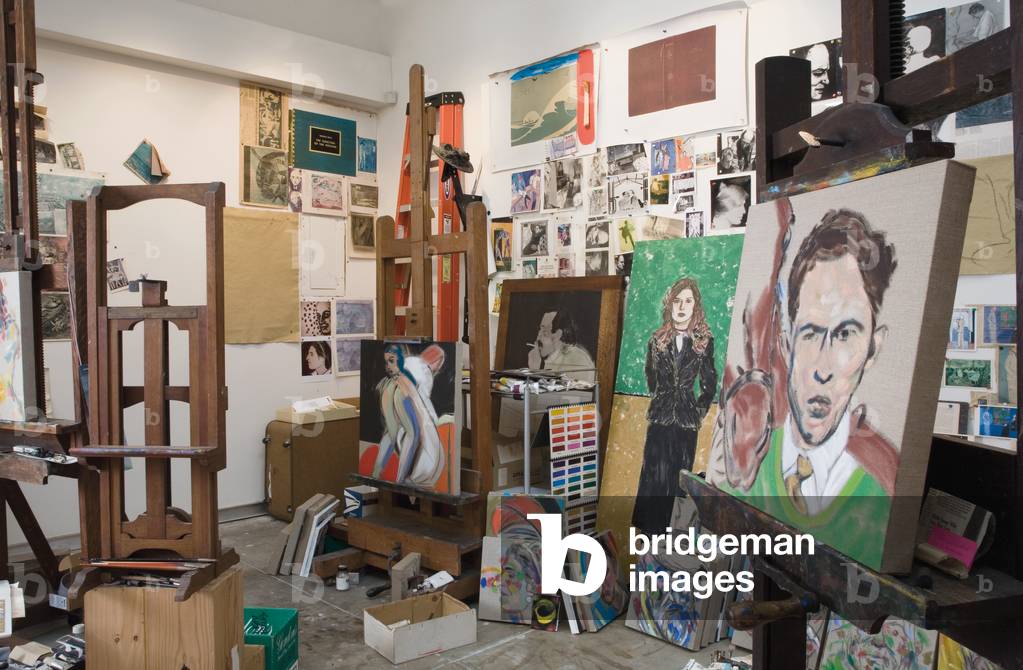 Interior of the home and studio of R. B. Kitaj, Los Angeles, USA, 2007 (photo)