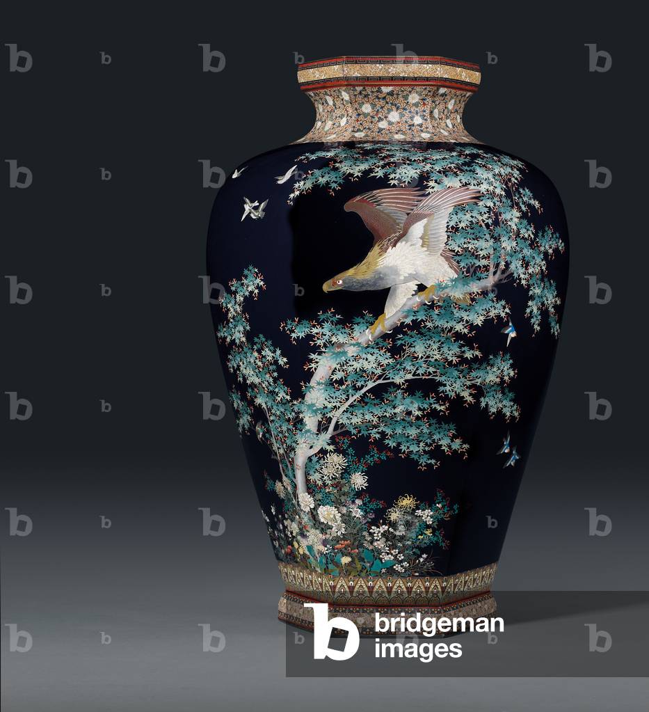Cloisonne vase, mark of the Hayashi Chuzo workshop, Meiji period, late 19th century (ceramic)