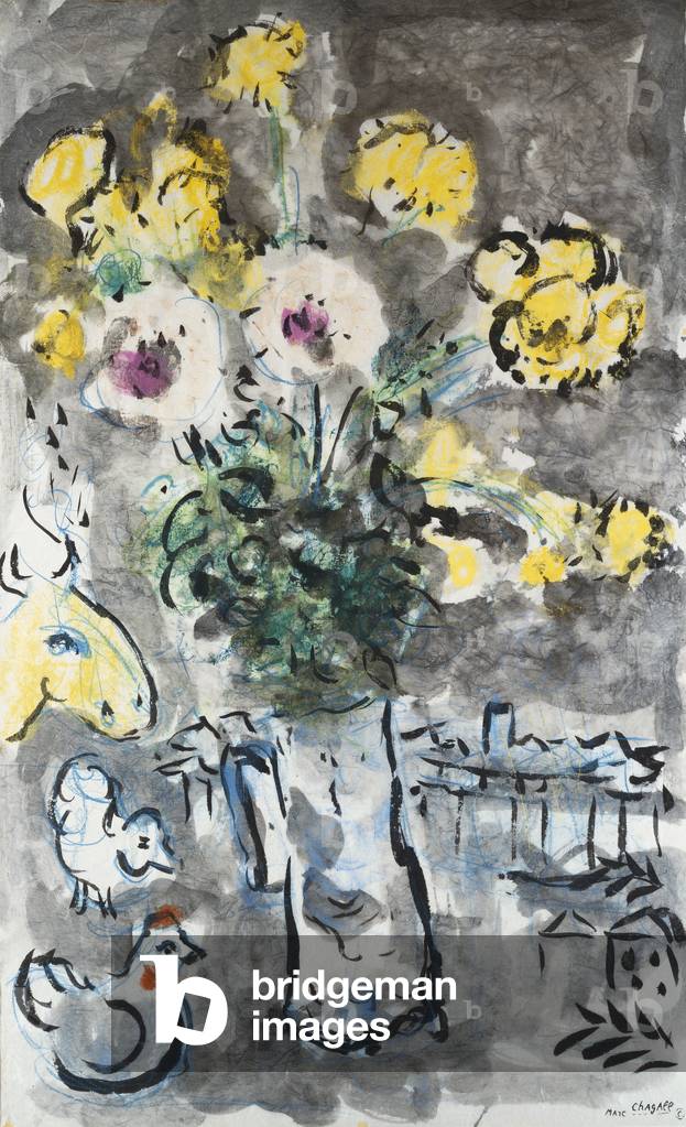 Bild von Gemälde "Blumenvase", 1958 von Marc Chagall