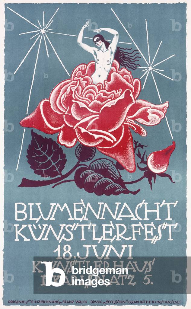 Blumennacht Kunstlerfest',  (lithograph in colours)