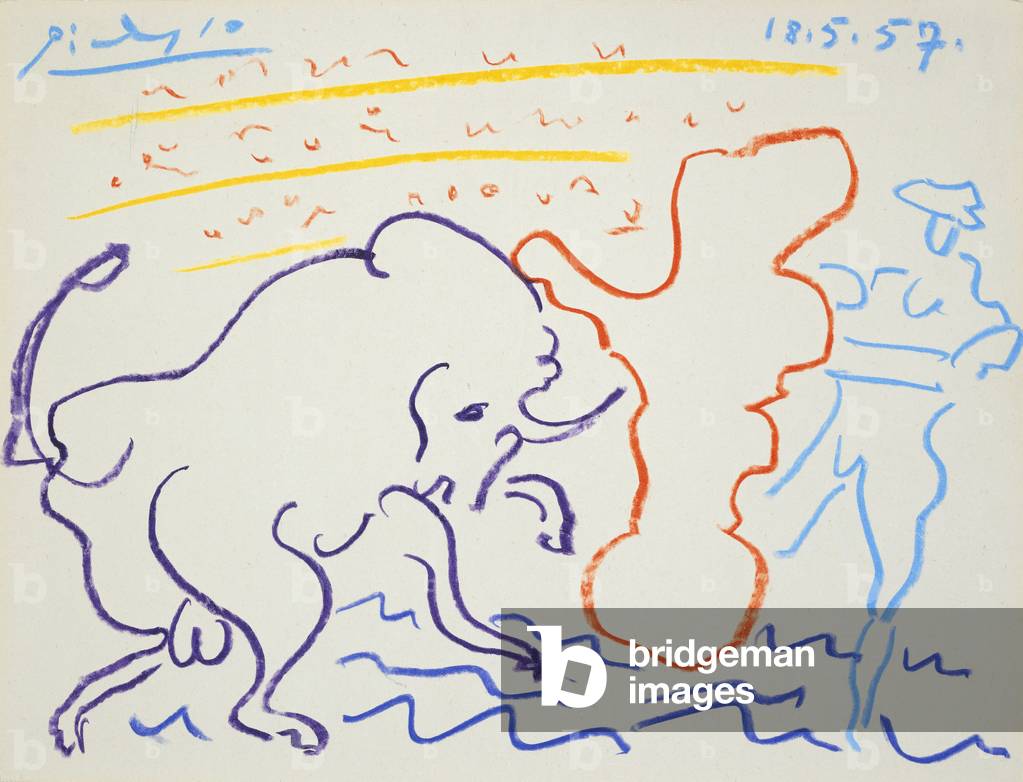 Bull et Toreador, 1957 par Pablo Picasso