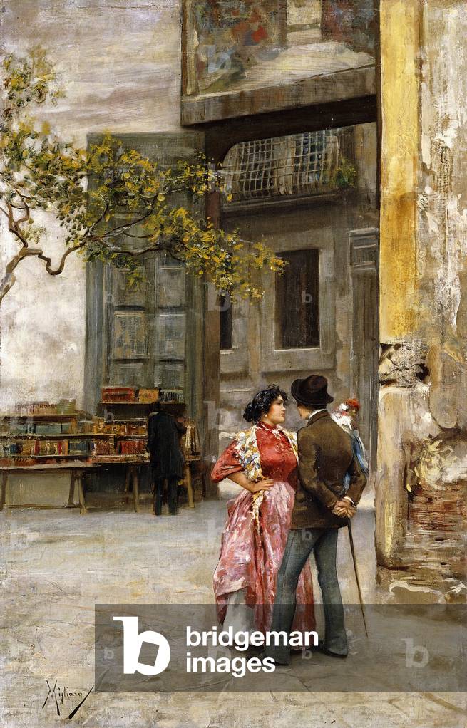 Spaccanapoli, (oil on canvas)