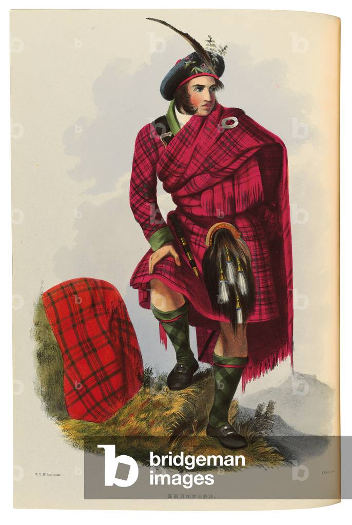 An illustration from 'The Clans of the Scottish Highlands',  (chromolithograph, partially handcoloured)