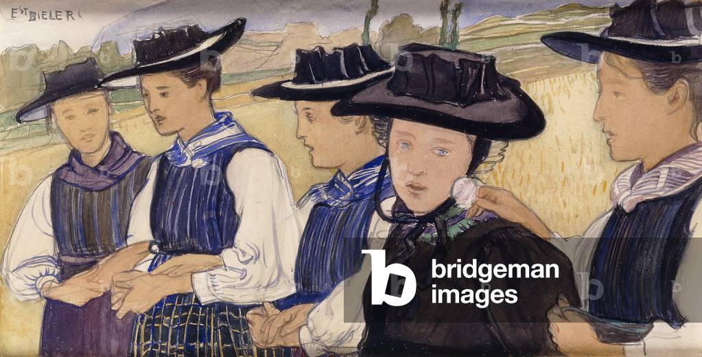 Valaisannes, 1910 (w/c on paper)