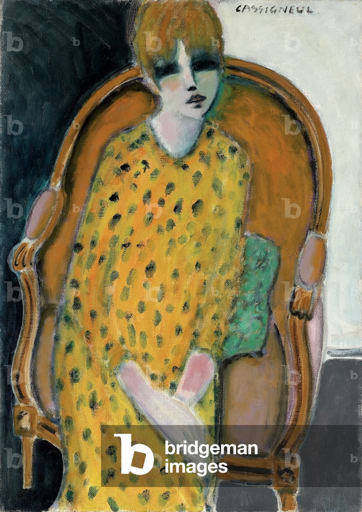 Seated Young Girl; Jeune Fille Assise,  (oil on canvas)