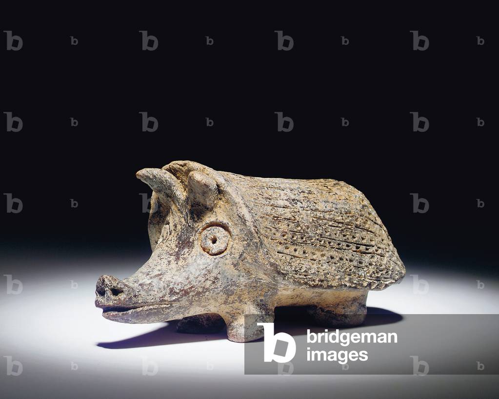 Hedgehog rattle, c.600 BC (impasto ware)