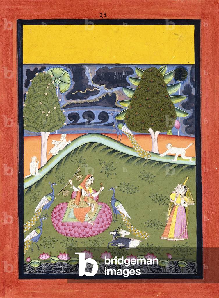 Gormalar Ragini, c. 1740 (gouache and gold paint on paper)