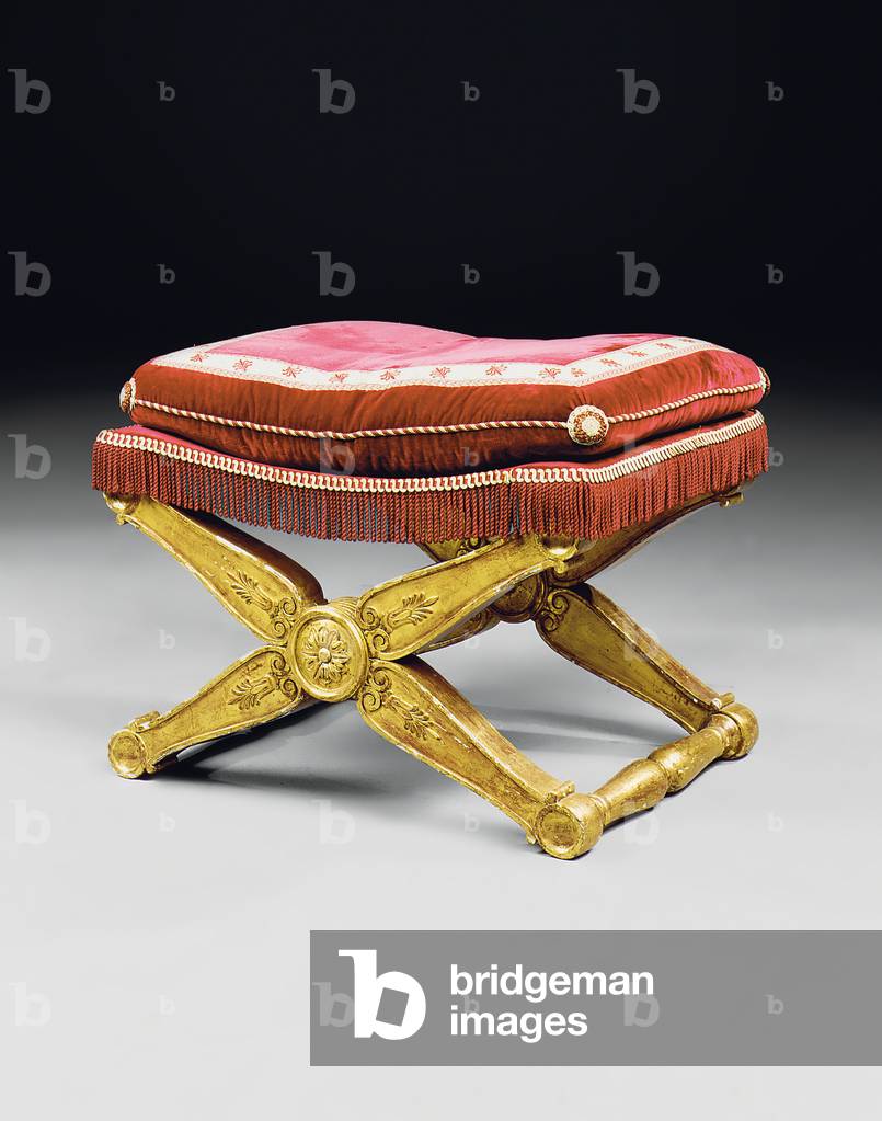 An Empire giltwood pliant