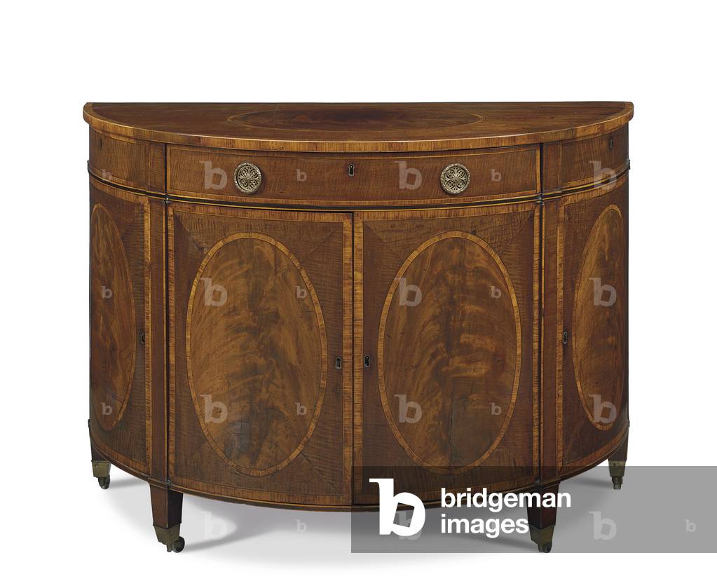 George III inlaid side cabinet, c.1780 (mahogany & tulipwood) (see also 441548)