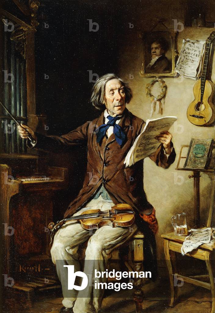 The Maestro, (oil on panel)