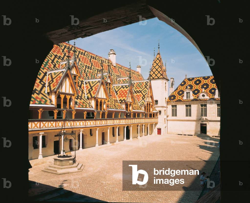 View of the exterior, Hospices de Beaune, France (photo)