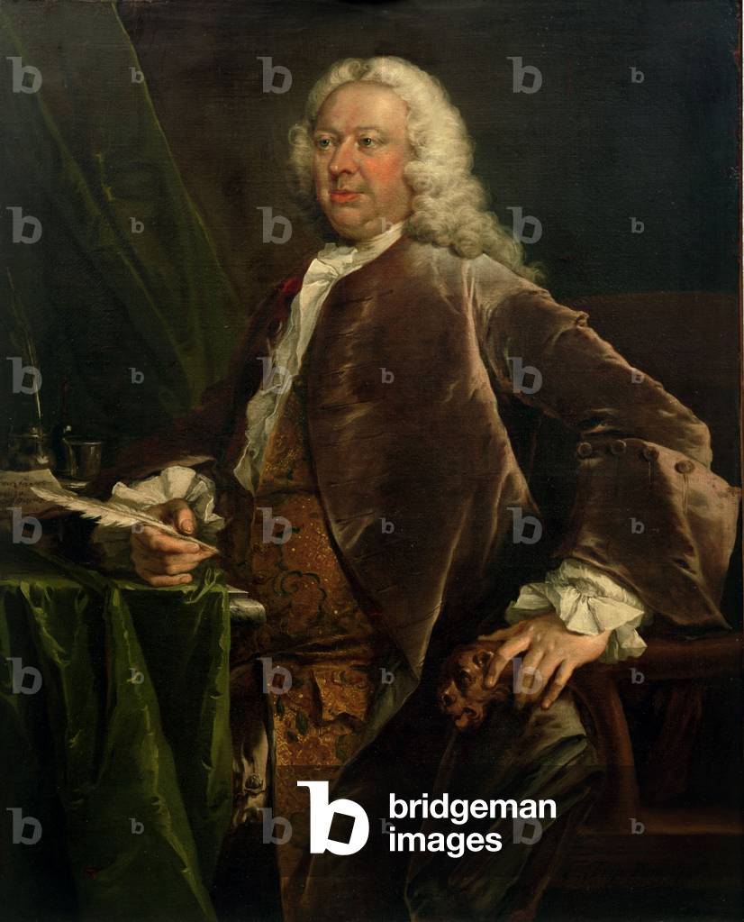 "Ritratto di un gentiluomo della famiglia Crispe", C18th Secolo di Thomas Frye