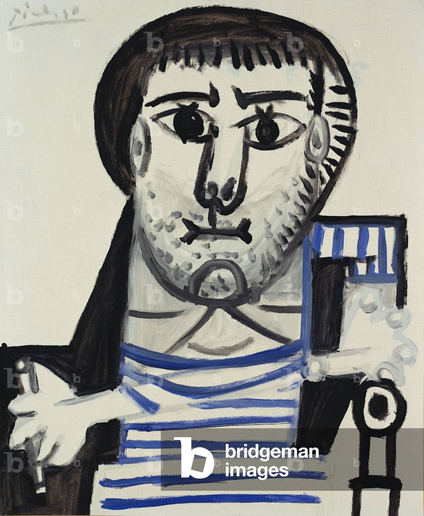 Image of Painting depicting Portrait of a Bearded Man, 1956 by Pablo Picasso