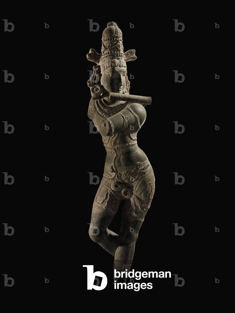 Figure of Venugopala, South India, late Chola / early Vijayanagar period, late 13th / early 14th century (granite) (see also 2560278-82)