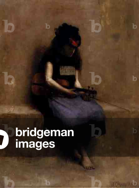 The Blind Violin Player (oil on canvas)