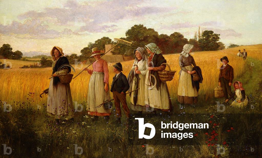 Barley Cutters Returning from Work, 1882 (oil on canvas)