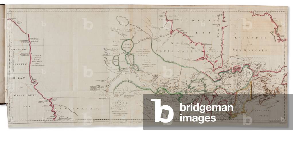 Voyages from Asia to America, for Completing the Discoveries of the North West Coast of America, London: Thomas Jefferys, 1761 (hand-coloured engraving)