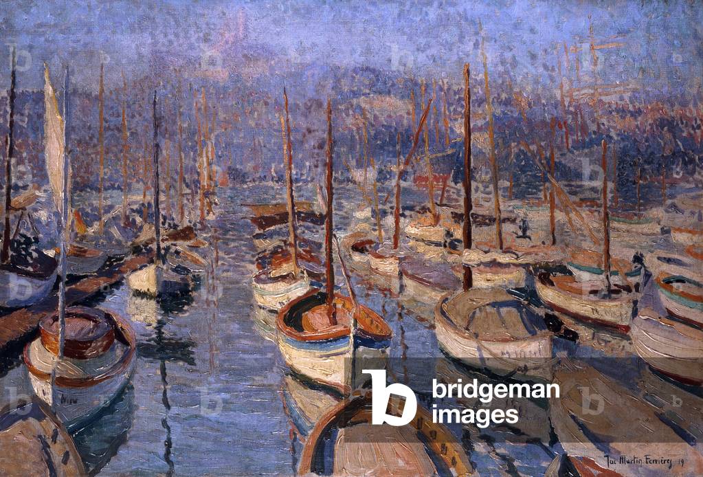 Scene in a Harbour; Scene de Port, 1919 (oil on canvas)