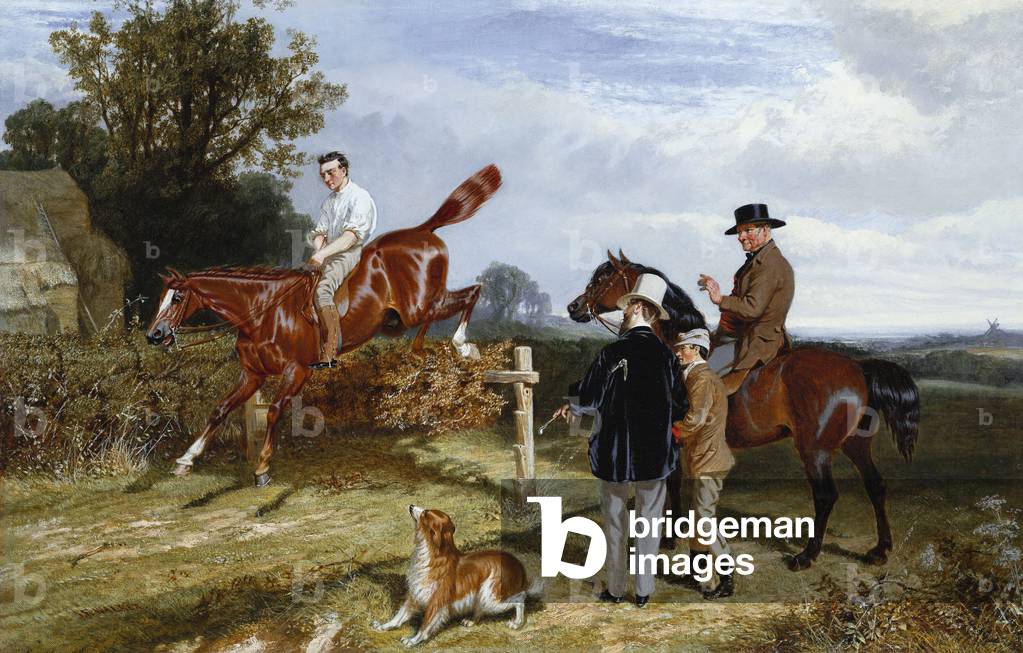 Bild von Gemälde "Verkauf an einen Gentleman: Clearing a Zaun (Öl auf Leinwand)", 19. Jahrhundert von J. F. Wa