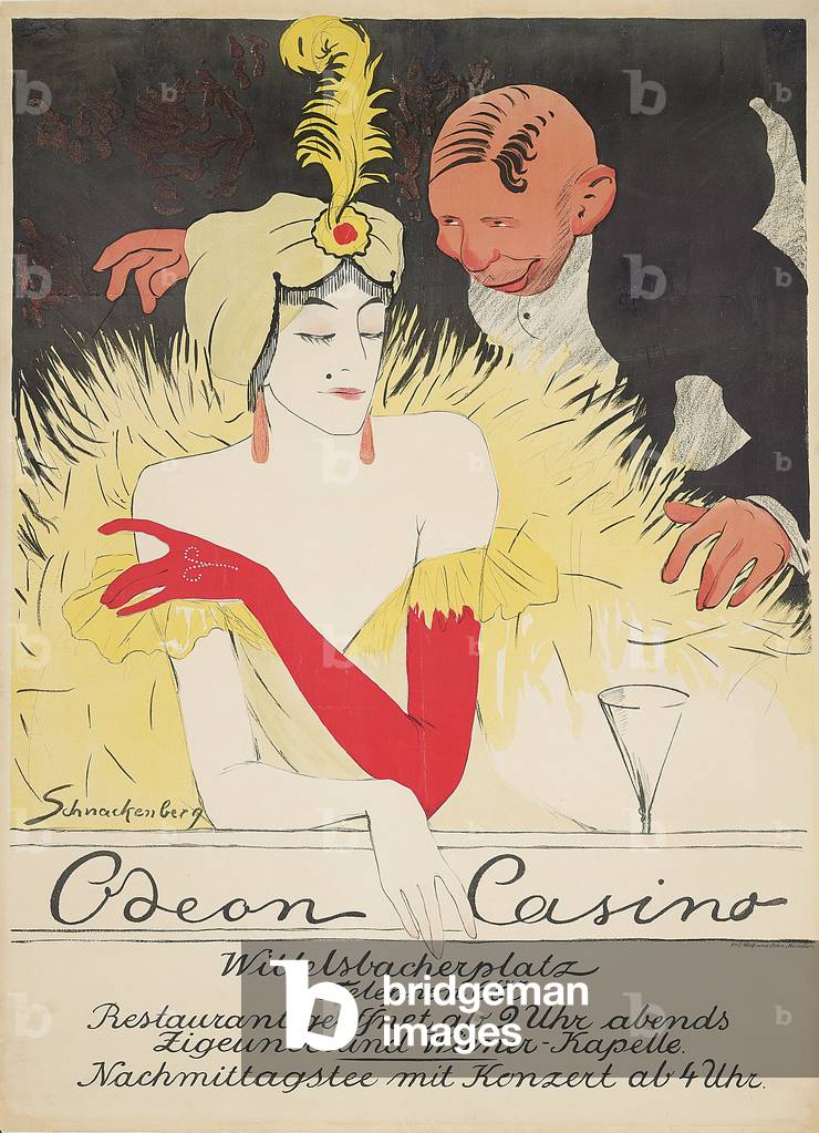 Poster advertising the Odeon Casino, 1911 (colour lithograph)