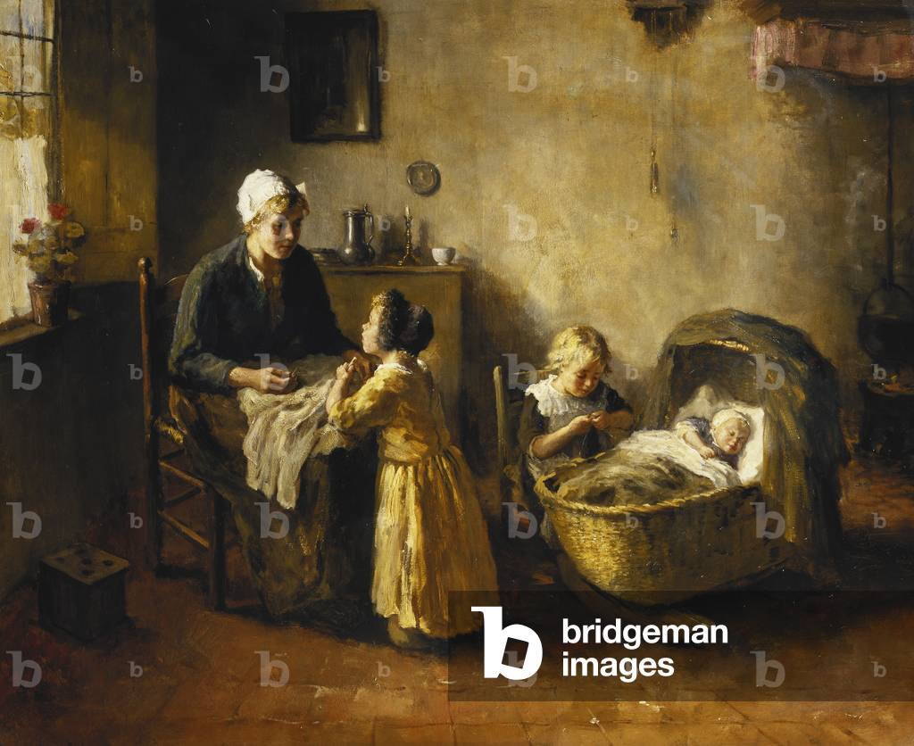 The Little Family, (oil on canvas)