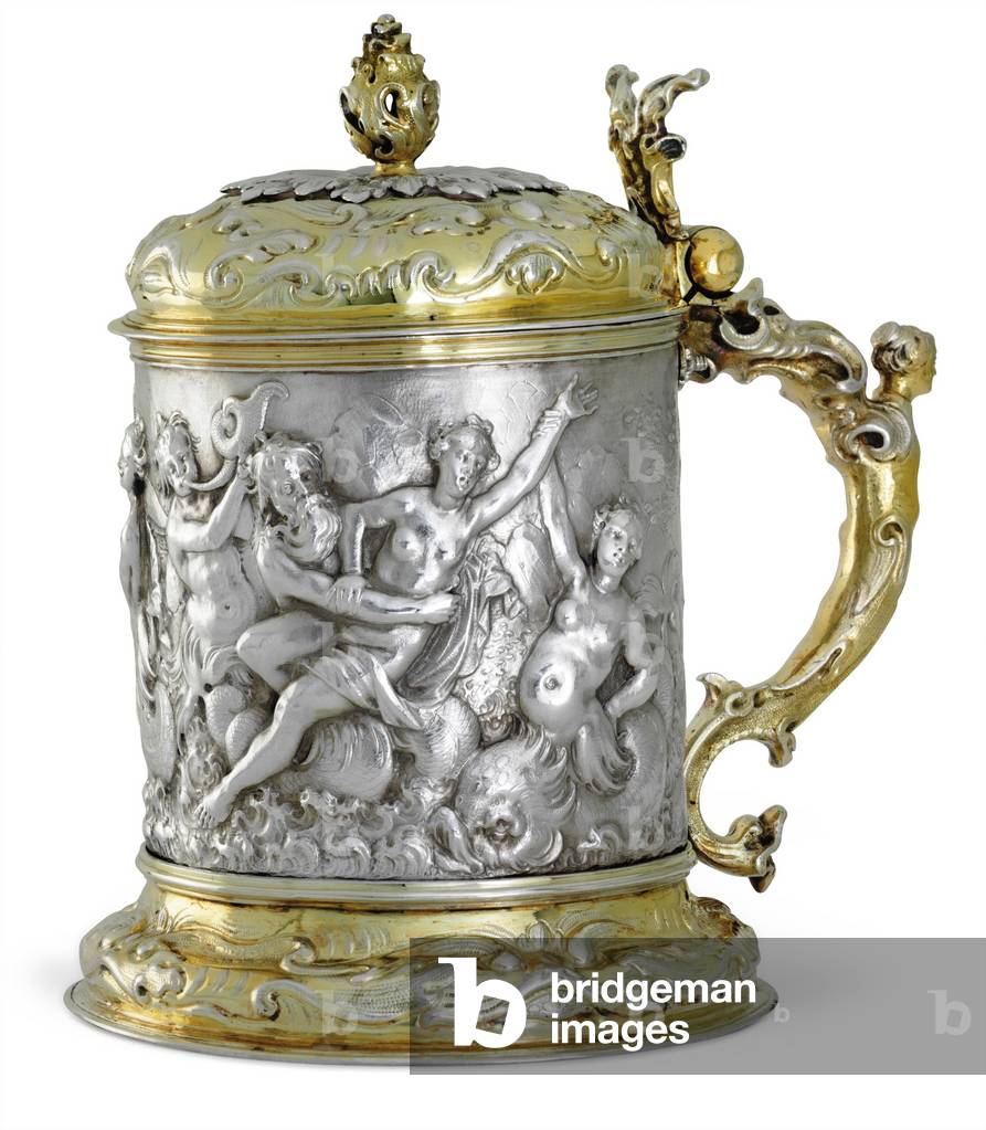 Tankard, probably Hamburg, c.1660 (parcel gilt silver)