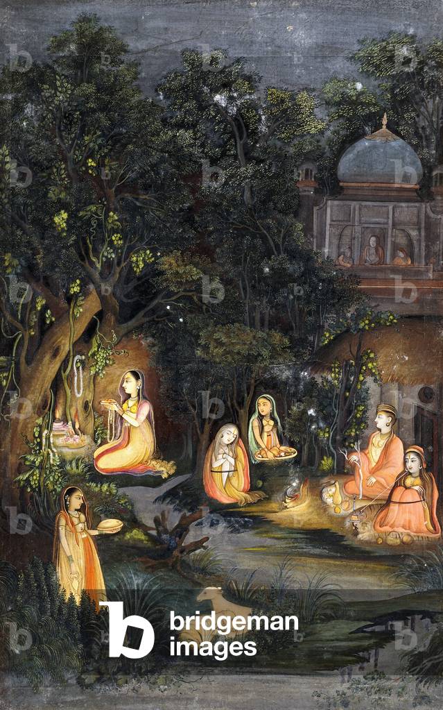 Nocturnal Worship and Feasting, c.1770 (gouache and gold paint on paper)