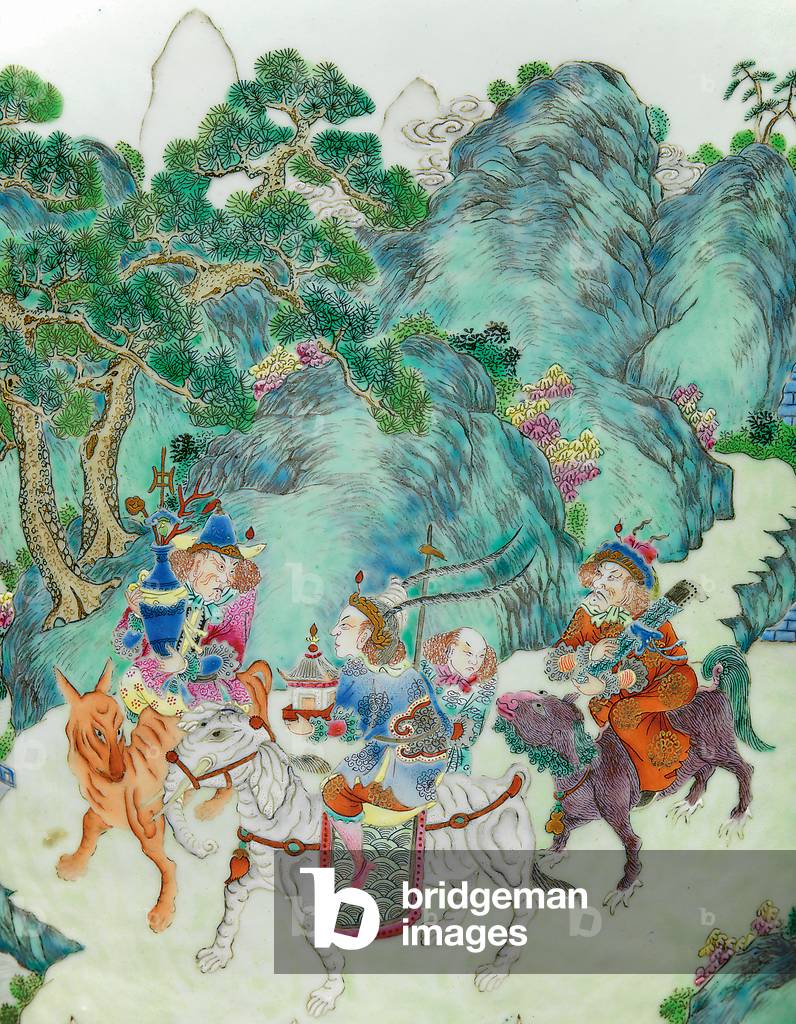 Detail from One of a Pair of Imperial Famille Rose Vases (ceramic)