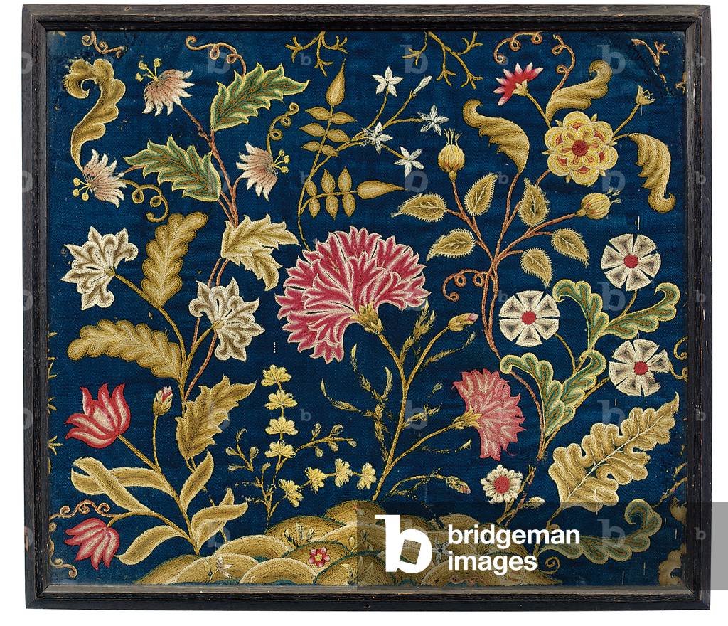 A George II embroidered picture, c.1740 (linen & wool)