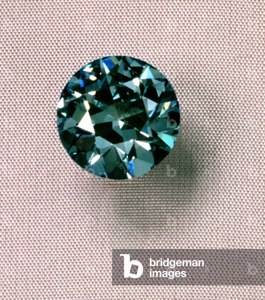 Natural blue 6.74 ct. diamond, possibly recut from the famous Tavernier blue diamond (diamond)